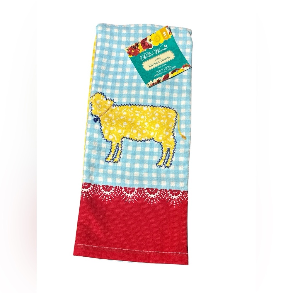 The Pioneer Woman 2Pack Country Animals Kitchen Decorative Hand Towels Farmhouse